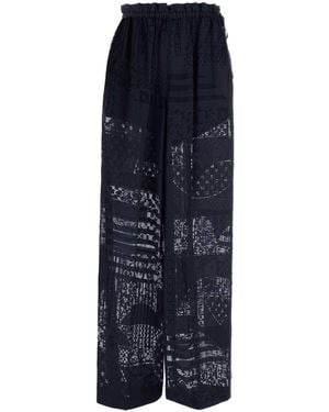 Fendi Viscose Blend Pant - Blue