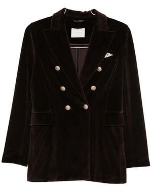 Circolo 1901 Cotton Double-Breasted Jacket - Black