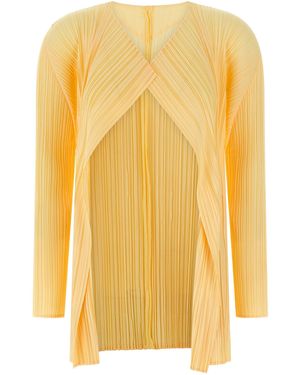 Pleats Please Issey Miyake Falten bitte Issey Miyake 'Mellow Fleats' Cardigan ' - Gelb
