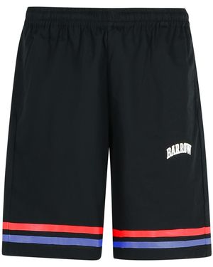 Barrow 'Rugby' Cotton Bermuda Shorts - Black