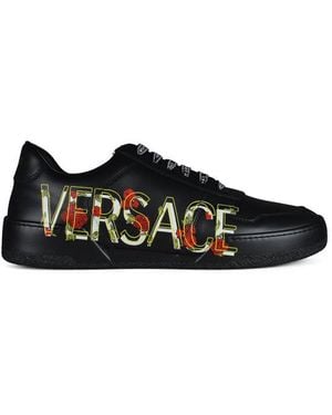 Versace Sneakers Black Floral - Nero
