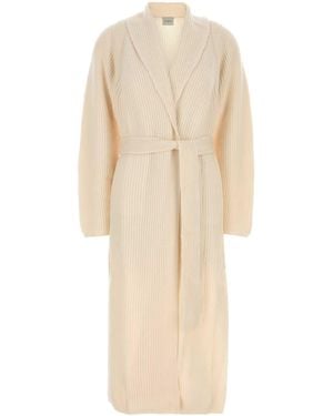 LeKasha Ivory Cashmere Valence Cardigan - Natural