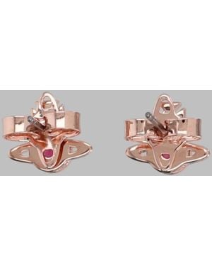 Vivienne Westwood Earrings London Orb Brass - Pink