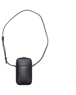 Saint Laurent Ysl Pm Dailycase Queens Kalf - Wit