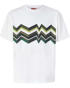 Missoni T Shirt With Zigzag Print - White