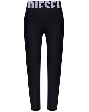 DIESEL Logo -Leggings - Blau