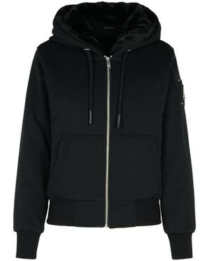 Moose Knuckles Felpa Di Miscela Di Cotone Nero "Classico" Classico Di