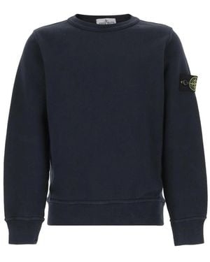Stone Island Sweatshirt With "Patch" Logo - Blue