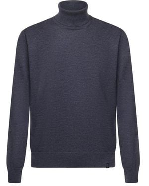 Fay Wool Turtleneck - Blue