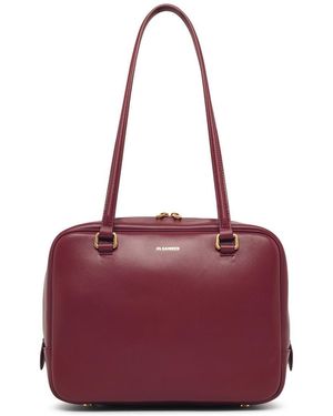 Jil Sander Medium 'Vision' Leather Bag - Red