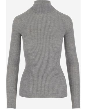Sa Su Phi Cashmere y Silk Rod Sweater - Gris