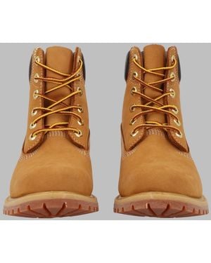 Timberland Lace-Up Rain Boot With 3.5 Cm Heel, 100% Leather - Natural