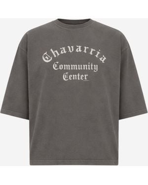Willy Chavarria Cotton T Shirt With Logo - Grey