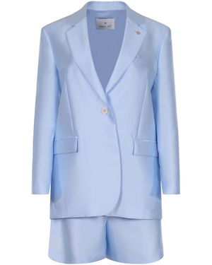 Manuel Ritz Maßgeschneiderter Anzug aus Satin. - Blau