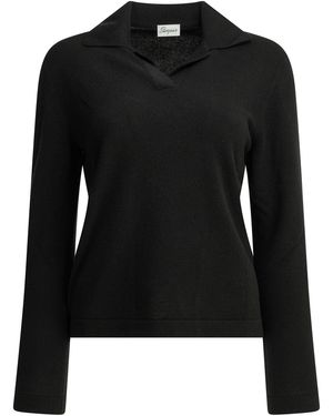 Semler Kaschmir-Polopullover - Schwarz