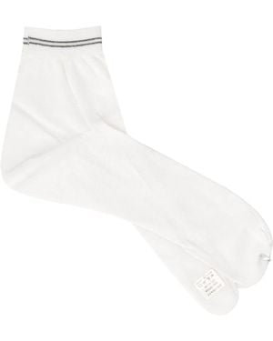Antipast Striped Tabi Socks - White