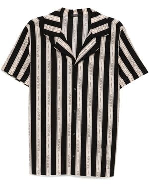 Balmain Hemd aus Baumwollpopeline mit Streifen - Schwarz