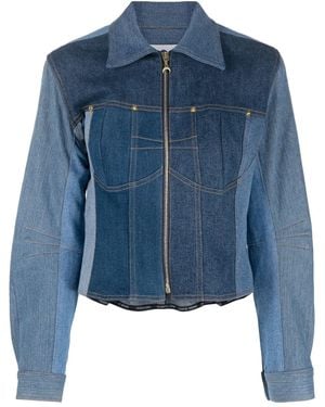 Marine Serre Giubbino di jeans - Blu