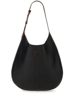 Tod's Di Bag Small Leather Hobo Bag - Black