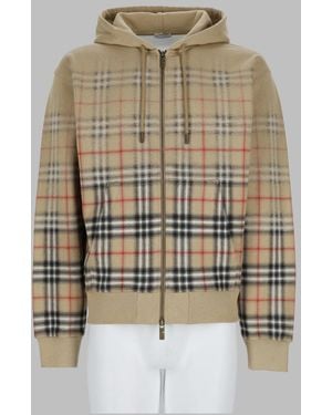 Burberry Check Zip-Up Hoodie - Multicolour