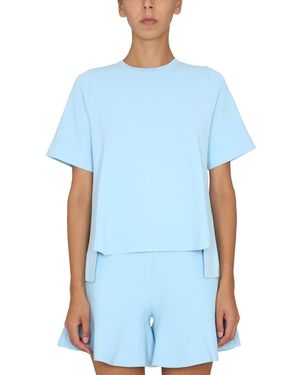 Stella McCartney Asymmetrical Hemline T-Shirt - Blue
