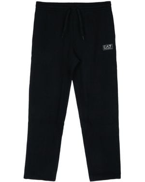 EA7 E. A.7 Train Refined M Paint Effect Cotton Trousers For - Black