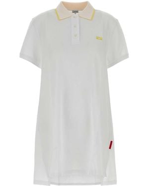 Loewe White Piquet Polo Dress