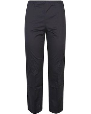 Liviana Conti Cotton Blend Cropped Flared Trousers - Blue