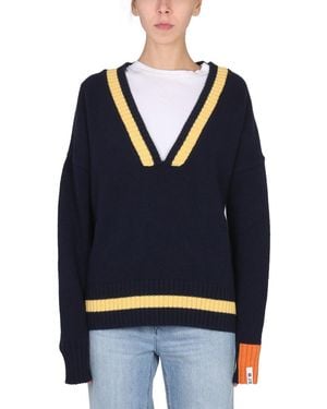 RIGHT FOR V Neck Jersey - Blue