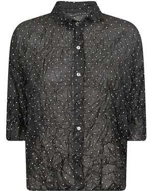 MIZUIRO Camisa de puntos - Gris