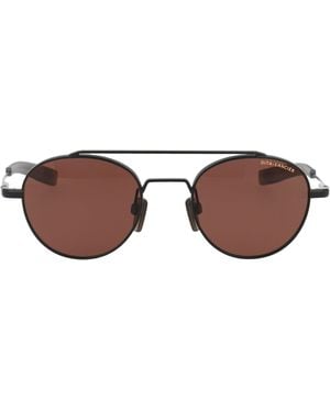 Dita Eyewear Matte Polar Acetate + Metal Sunglasses - Brown
