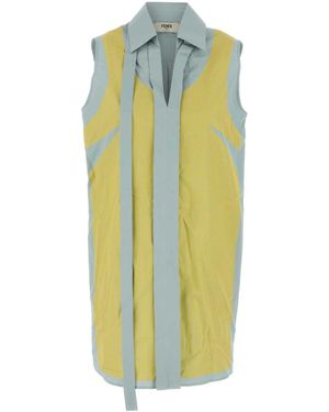 Fendi Powder Cotton Dress - Yellow