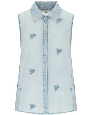PAHIESA FORMENTERA Sleeveless Shirt - Blue