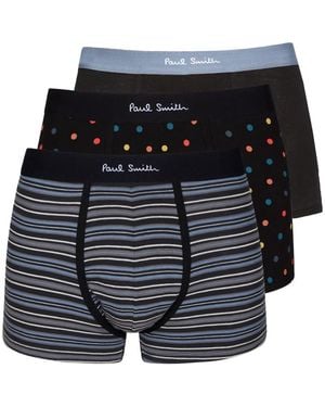Paul Smith 3-Pack Of Boxer Shorts Organic Cotton Elastane Underwear - Black