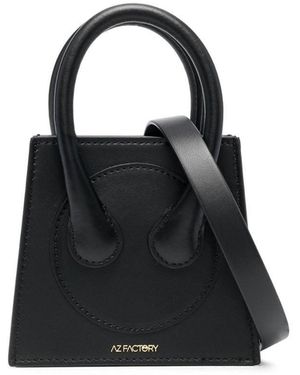 Az Factory By Ester Manas AZ Factory von Ester Manas Leder Mini Crossbody Tasche - Schwarz