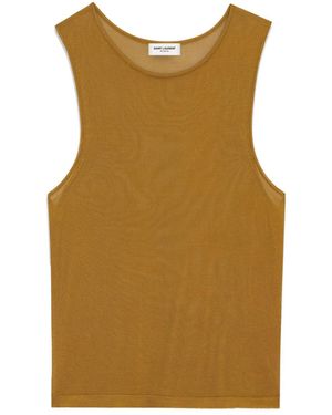 Saint Laurent Canotta Crop - Marrone