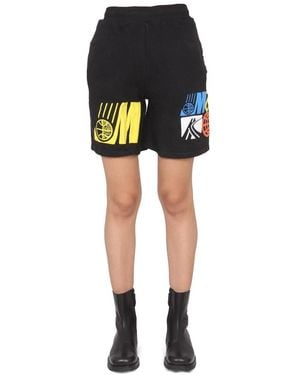 Market Bermuda With Logo Print - Black