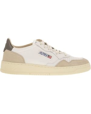 Autry Medalist Low Leather And Suede Sneakers - White
