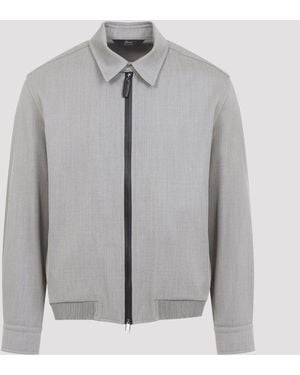 Brioni Blousonjack Met Rits - Grijs