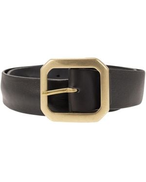Alberto Luti Leather Belt - Black