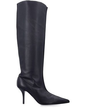 Magda Butrym Leather High Boots - Blue