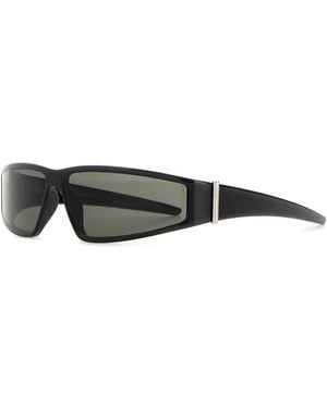 McQueen Acetate Wraparound Sunglasses - Grey