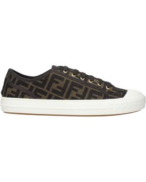 Fendi Domino Sneakers Fabric/Tobacco - Black