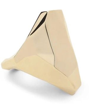 Lanvin Cubic Metal Brass Ring - Metallic