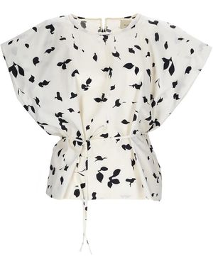 Alysi Sleeveless Top With Ribbon - White