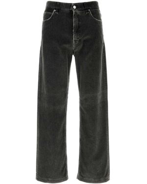 Fendi Charcoal Corduroy Pant - Black
