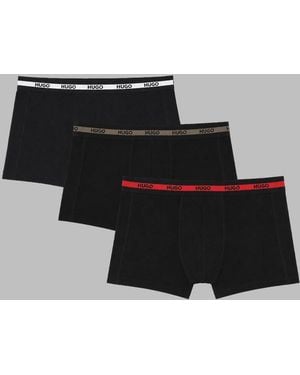 HUGO 3 Pack Boxer Con Logo - Black