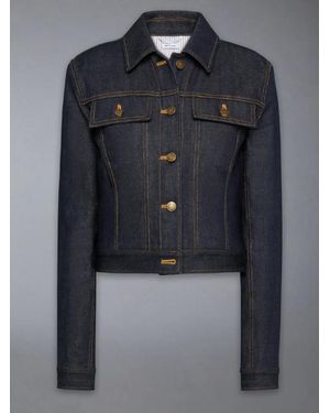 Thom Browne Chaqueta vaquera de corte encogido en denim japonés con orillo - Azul
