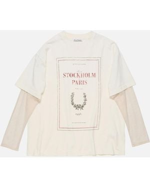 Acne Studios Layered T Shirt With Print - White