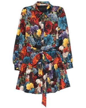 Alice + Olivia Lily Mini-Hemdkleid - Weiß
